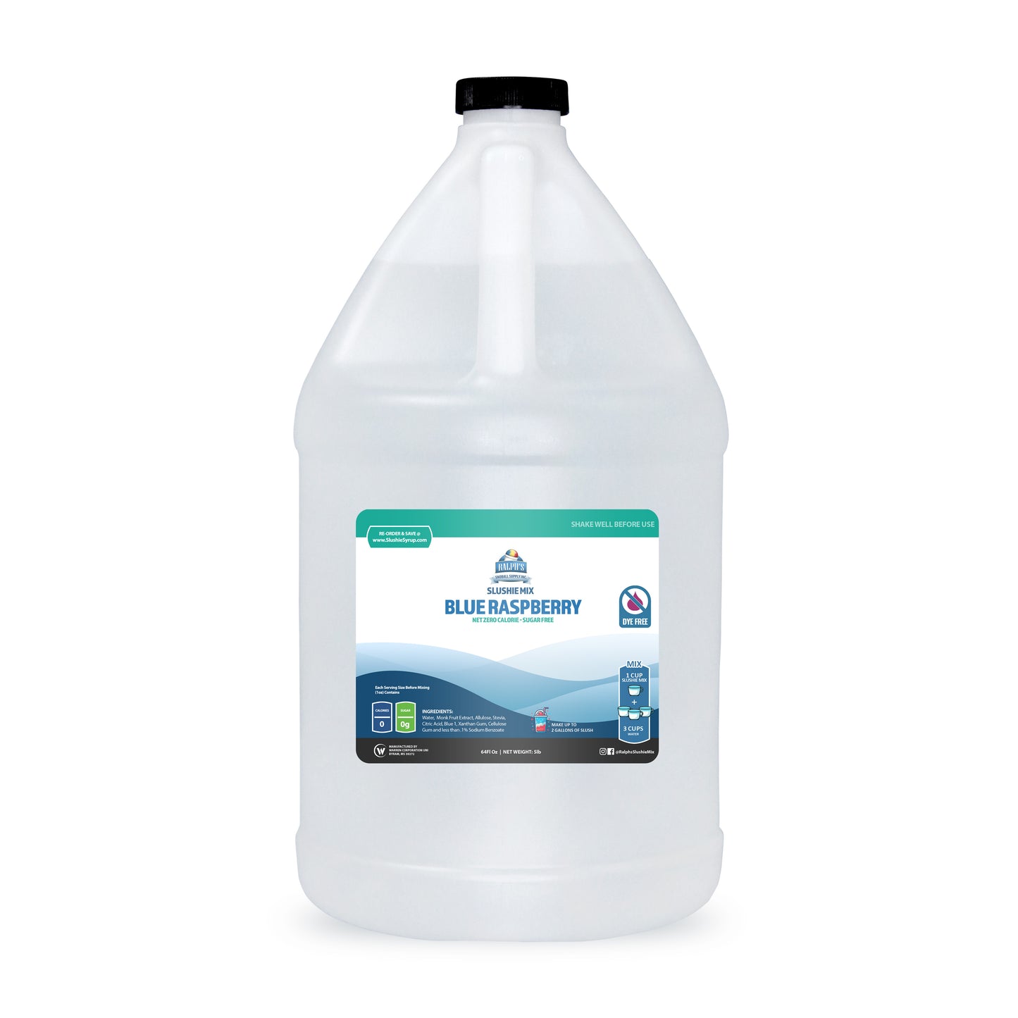 Dye Free Blue Raspberry Slushie Syrup Mix